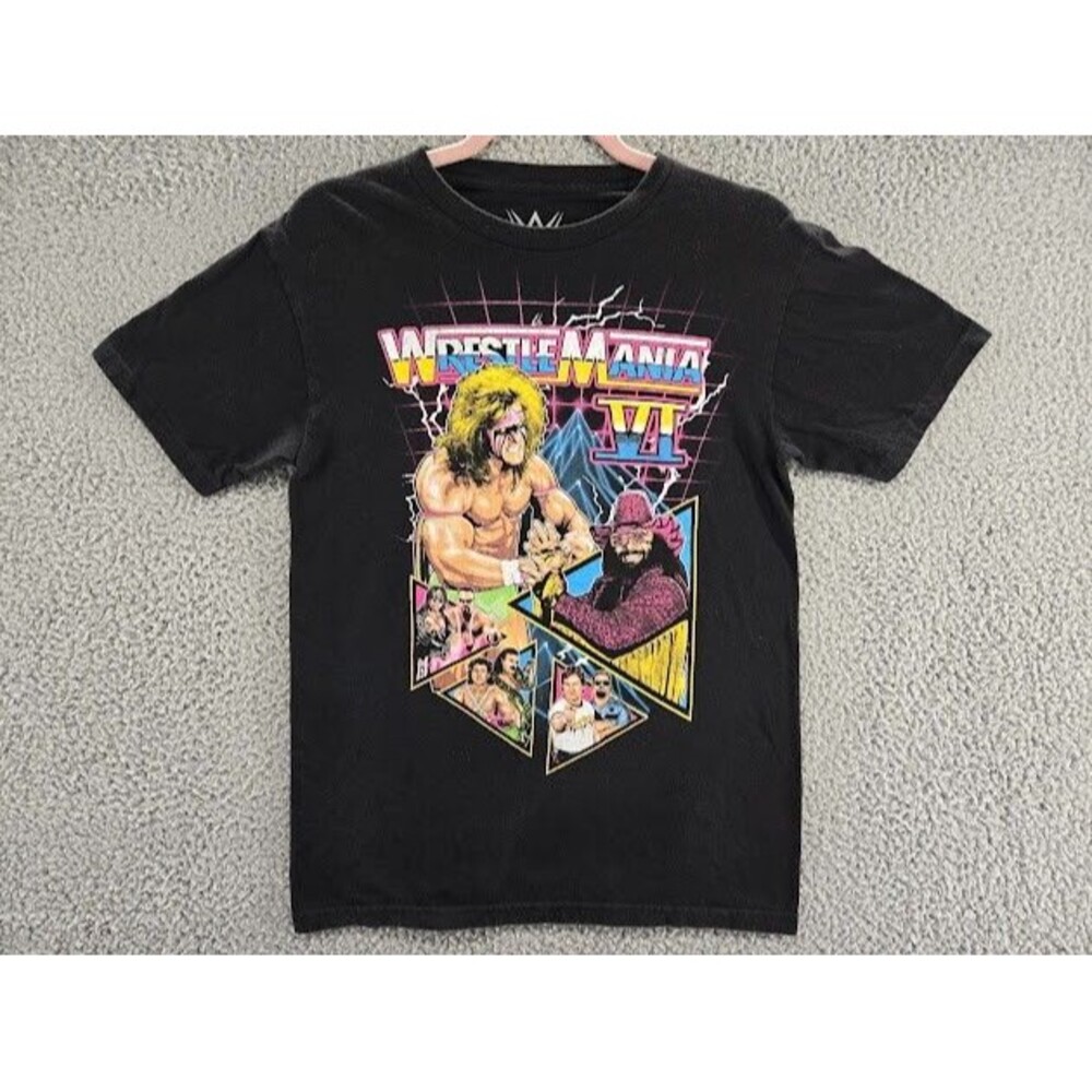 WWE Shirt Mens Small Wrestlemania VI Ultimate Warrior Wrestling Graphic Tee